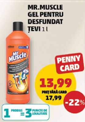 Mr. Muscle Gel pentru desfundat țevi 1L