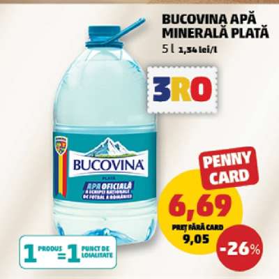 Bucovina apă minerală plată