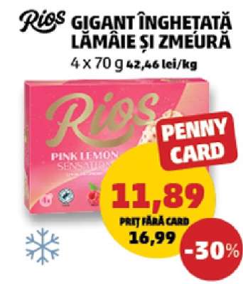 Rios Gigant Înghețată Lămâie și Zmeură