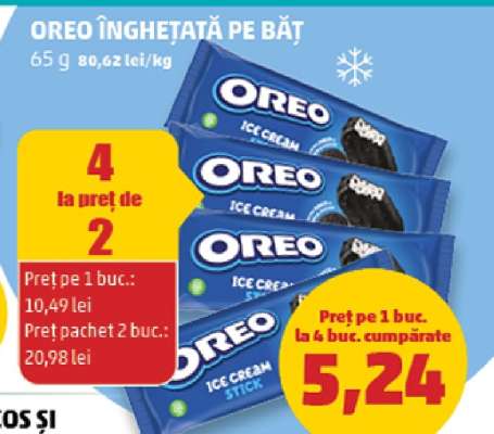 OREO ÎNGHEȚATĂ PE BĂȚ