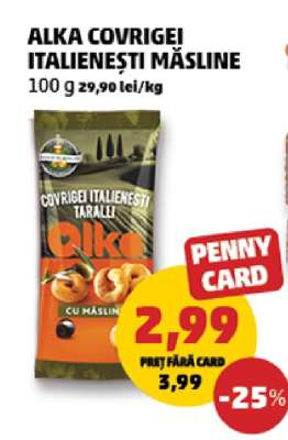ALKA COVRIGEI ITALIENEȘTI MĂSLINE