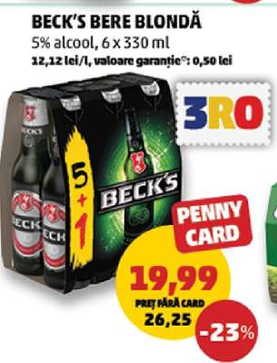 BECK‘S Bere blondă