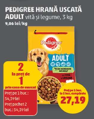 PEDIGREE HRANĂ USCATA ADULT