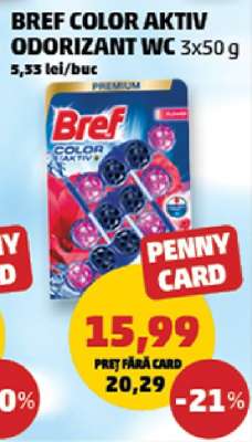 BREF COLOR AKTIV ODORIZANT WC 3x50 g