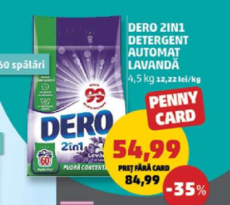 DERO 2IN1 Detergent Automat Lavandă
