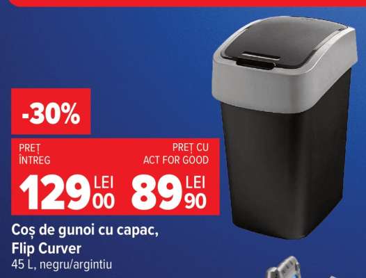 Coș de gunoi cu capac, Flip Curver