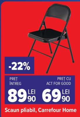 Scaun pliabil, Carrefour Home