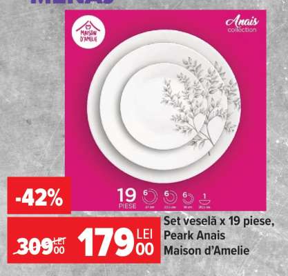 Set veselá x 19 piese, Peark Anais Maison d’Amelie