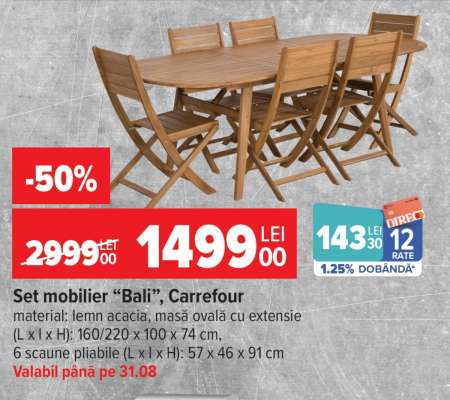 Set mobilier 'Bali', Carrefour