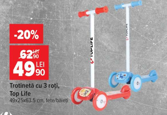 Trotinetă cu 3 roți, Top Life