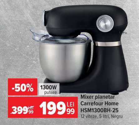 Mixer planetar Carrefour Home HSM1300BH-25