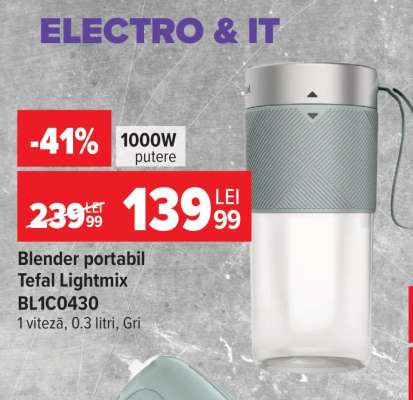 Blender portabil Tefal Lightmix BL1C0430