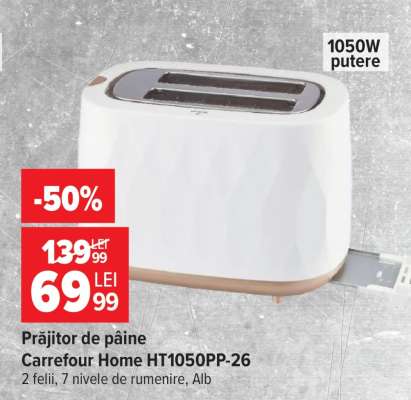 Prăjitor de pâine Carrefour Home HT1050PP-26