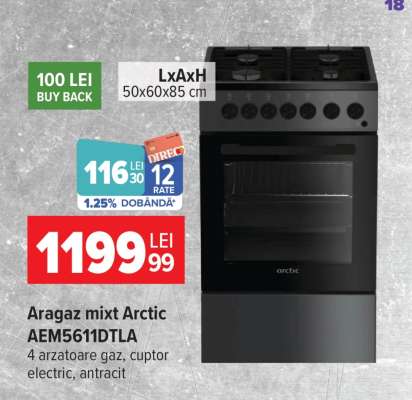 Aragaz mixt Arctic AEM5611DTLA