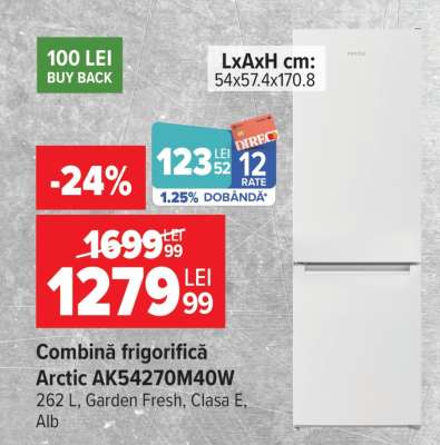 Combină frigorifică Arctic AK54270M40W