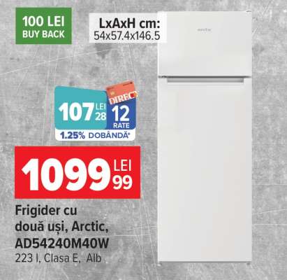 Frigider cu două uși Arctic AD54240M40W