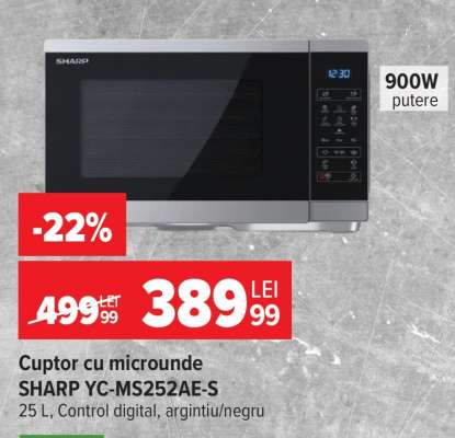 Cuptor cu microunde Sharp YC-MS252AE-S