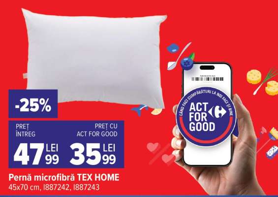 Pernă microfibră TEX HOME