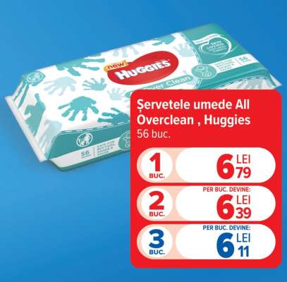 Șervețele umede All Overclean, Huggies