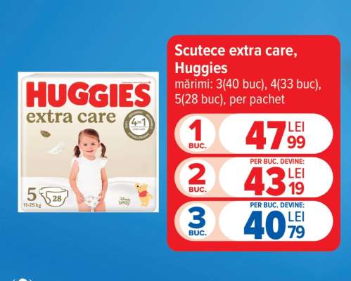Scutece Extra Care, Huggies