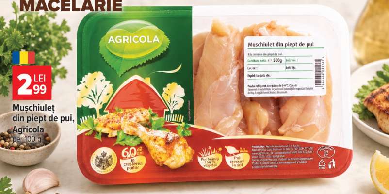 Mușchiulet din piept de pui, Agricola
