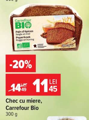 Chec cu miere, Carrefour Bio