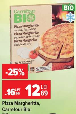Pizza Margherita, Carrefour Bio