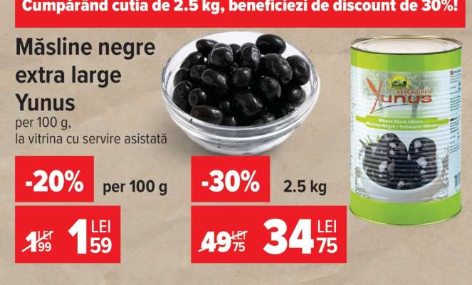Măsline negre extra large Yunus