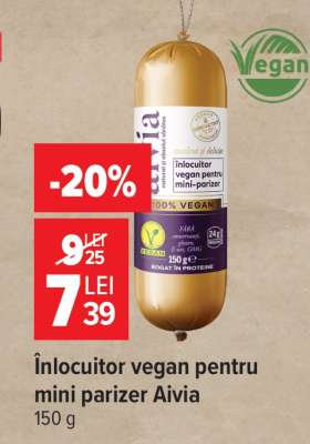Înlocuitor vegan pentru mini parizer Aivia