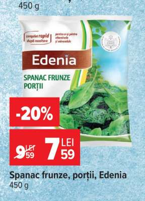 Spanac frunze porții Edenia