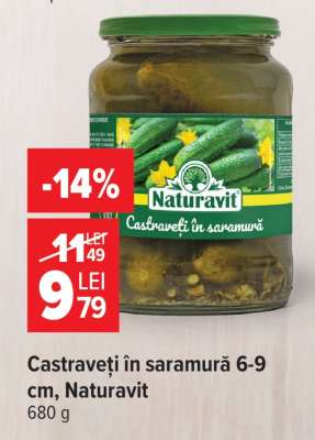 Castraveți în saramură 6-9 cm, Naturavit