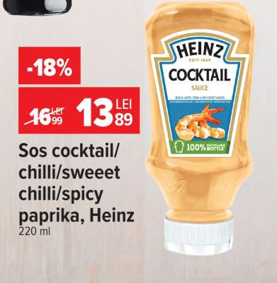 Heinz Sos Cocktail/Chilli/Sweet Chilli/Spicy Paprika