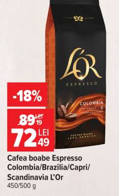 Cafea boabe Espresso Colombia/Brazilia/Capri/Scandinavia L’Or