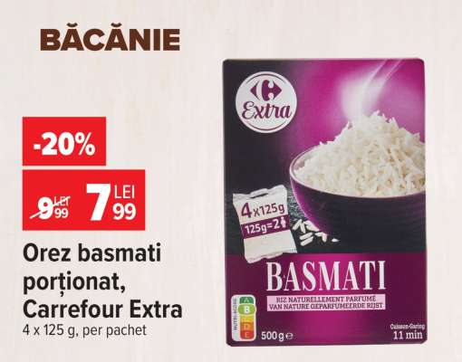 Orez basmati porționat, Carrefour Extra