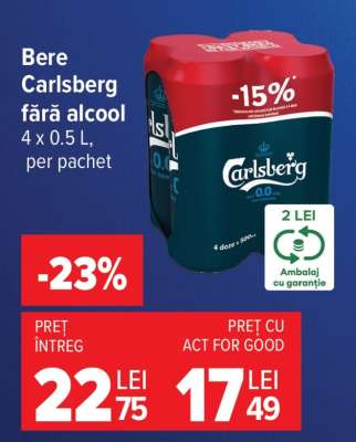 Bere Carlsberg fără alcool