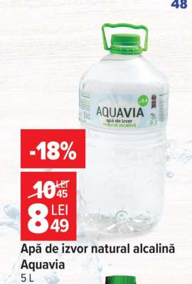 Apă de izvor natural alcalină Aquavia