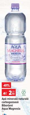 Apă minerală naturală carbogazoasă Biborțeni Aqua Magnesia