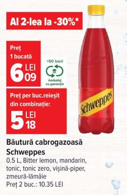 Băutură cabogazoasă Schweppes