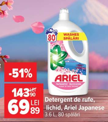 Detergent de rufe, lichid, Ariel Japanese