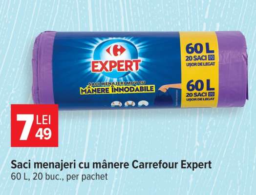 Saci menajeri cu mânere Carrefour Expert