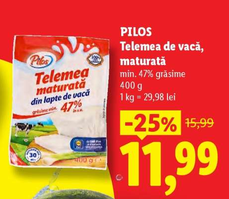 PILOS Telemea de vacă, maturată