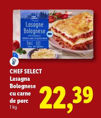 CHEF SELECT Lasagna Bolognese cu carne de porc