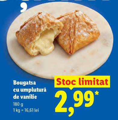 Bougatsa cu umplutură de vanilie