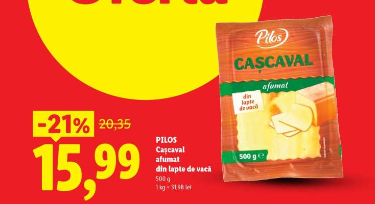 PILOS Cașcaval afumat din lapte de vacă