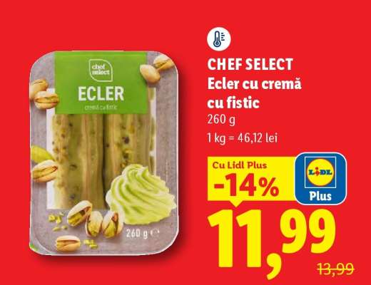 CHEF SELECT Ecler cu cremă cu fistic