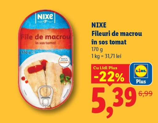 NIXE Fileuri de macrou în sos tomat