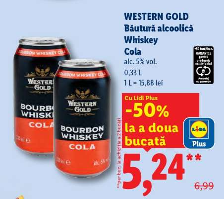 WESTERN GOLD Băutură alcoolică Whiskey Cola
