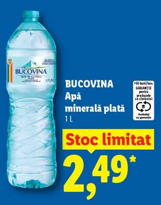 Bucovina apă minerală plată