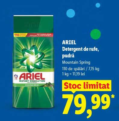 ARIEL Detergent de rufe, pudră