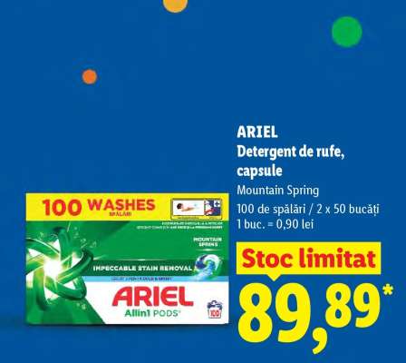 ARIEL Detergent de rufe capsule